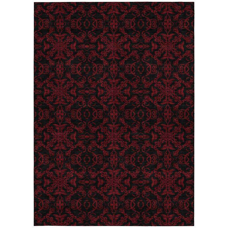 HomeRoots Medallion Transitional Rectangle Outdoor Rug