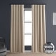 preview thumbnail 1 of 89, Exclusive Fabrics Faux Linen 100% Blackout Curtains Heat and Light Blocking - (1 Panel) 50 X 108 - Safari Tan
