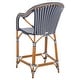 preview thumbnail 48 of 68, SAFAVIEH California Outdoor Bistro 26-inch Counter Stool with Arms - 23" W x 26" D x 43" H