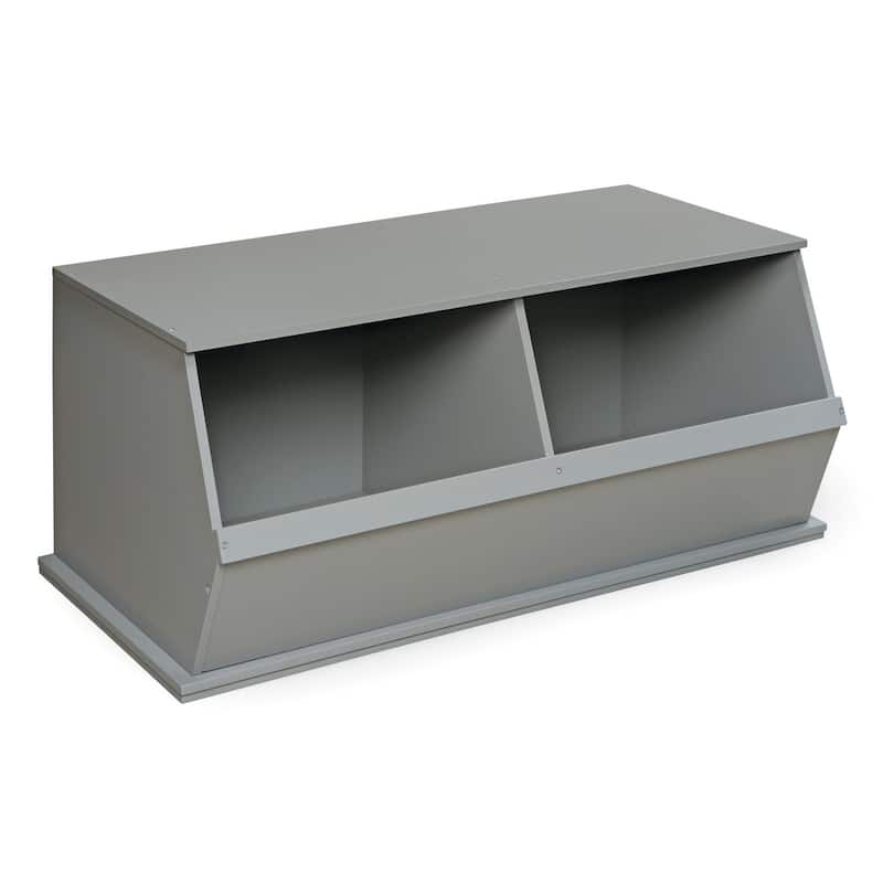 Badger Basket Two Bin Stackable Storage Cubby