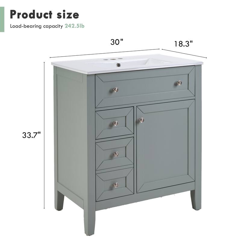 Bathroom Vanity with Ceramic Undermount Sink