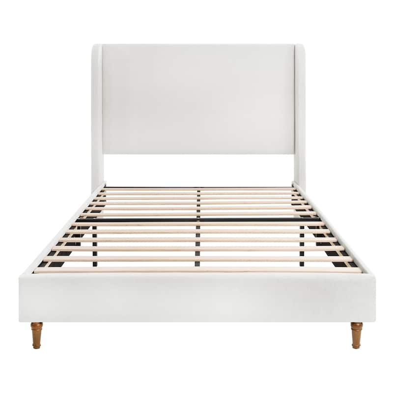 Tall Headboard Upholstered Bed Elegant Simplicity Bedroom Bed