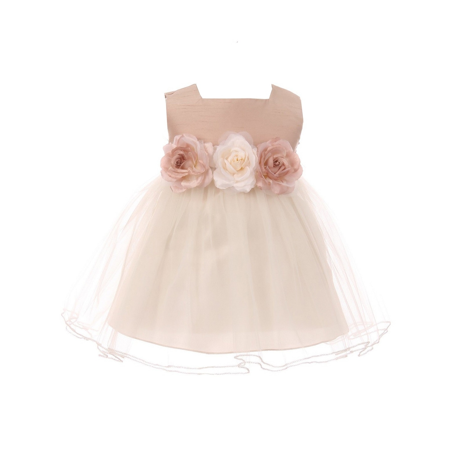 vintage rose flower girl dresses
