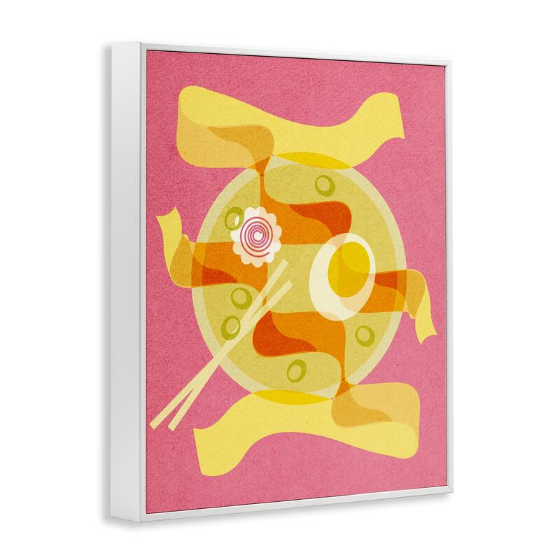 Stupell Retro Mod Ramen Bowl Framed Giclee Art Design By Lil' Rue