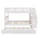 preview thumbnail 4 of 25, Full-Over-Full Bunk Bed Frame w/ Twin Size Trundle Triple Bunk, Stairway, Storage & Guard Rail for Bedroom, Dorm Loft Bed