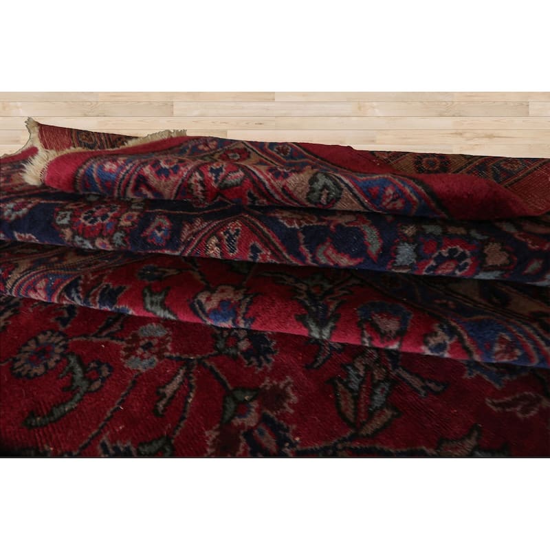 14x21 Oversize Hand Knotted Wool Wine Red Agra Traditional Deep Rug - 14' x 21'