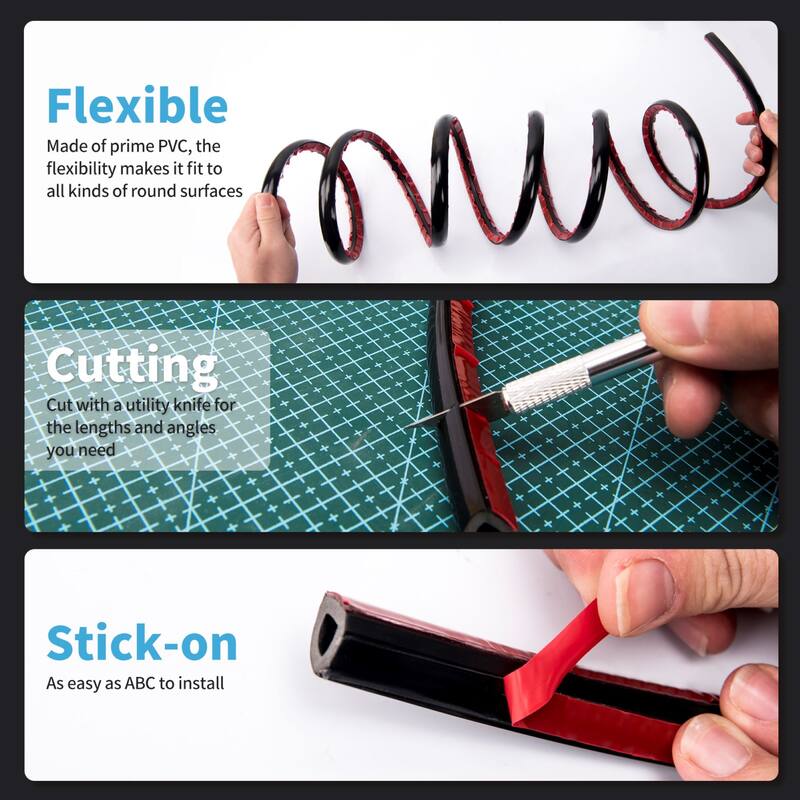 Art3d 10Ft Flexible Trim Caulk Strip, Peel and Stick Trim for Tile Edge, Ceiling