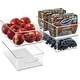 preview thumbnail 5 of 6, Plastic Storage Bins Stackable Clear Pantry Organizer Box Containers 4 Piece