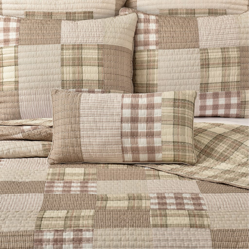 Mayfair Quilt Quilted Boudoir Decorative Throw Pillow