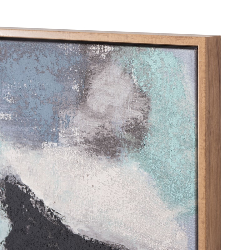 SAFAVIEH Friedhild Offsore Mists 36 x 24 Framed Linen Canvas Wall Art - 34.9 In. W x 0.03 In. D x 22.9 In. H