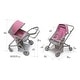 preview thumbnail 4 of 8, Badger Basket Voyage Twin Carriage Doll Stroller - Gray/Pink