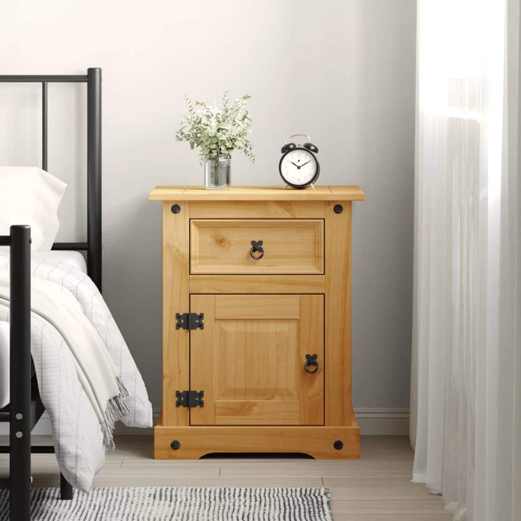 vidaXL Bedside Cabinet, 20.9x15.4x26 Inches
