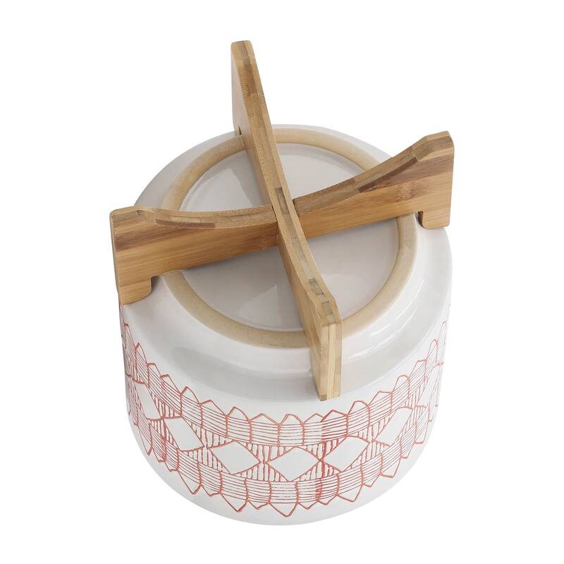 Sagebrook Home Abstract Ceramic Planter on Stand Indoor/Outdoor