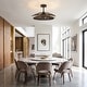 preview thumbnail 4 of 13, 29" Antique Bronze 3-blade Crystal Fandelier Bladeless Ceiling Fan with Light and Remote
