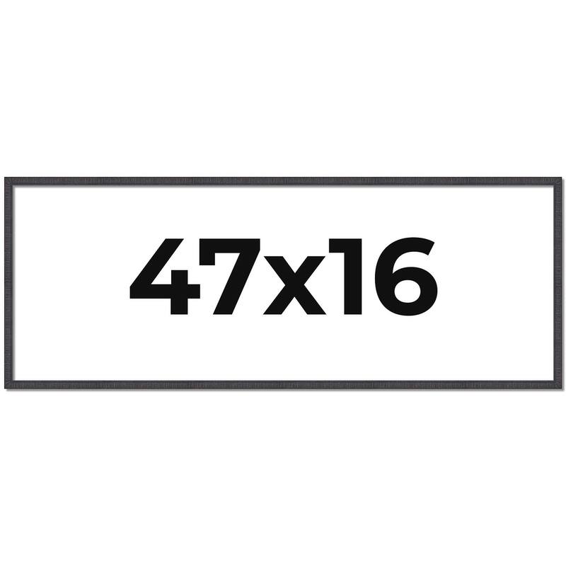 47x16 Frame Brown Solid Wood Picture Frame - Complete Modern Photo