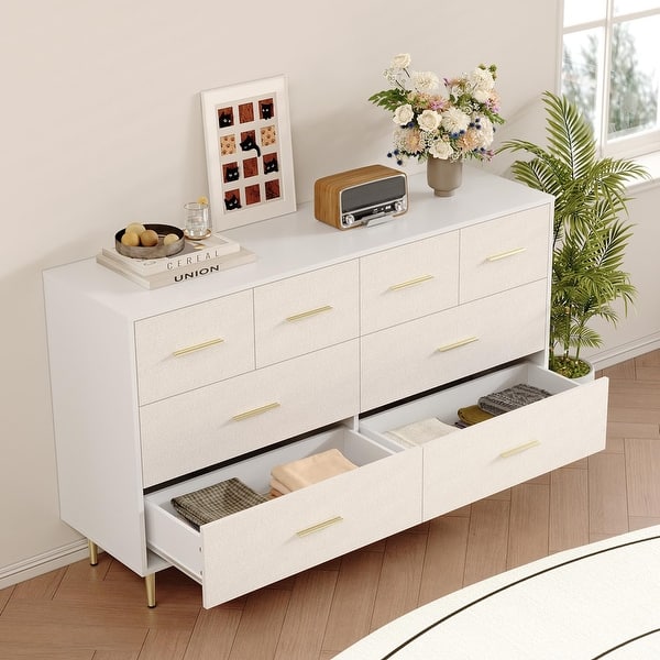 white and gold 3 drawer dresser Amazon.com: LCAOPC White 3 Drawer Metal Dresser for Bedroom, Wide White and Gold Dresser for Closet, Metal Chest of Drawers, Dressers & Chests of Drawers for Living Room, Hallway, Office, Bedroom :