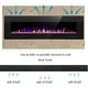 preview thumbnail 17 of 22, 50"-60" Recessed and Wall Mounted Electric Fireplace,750-1500W