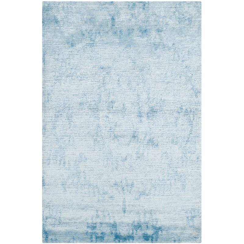 SAFAVIEH Couture Hand-knotted Tibetan Avelina Modern Wool Rug - 2' x 3' - Sky - Rectangle