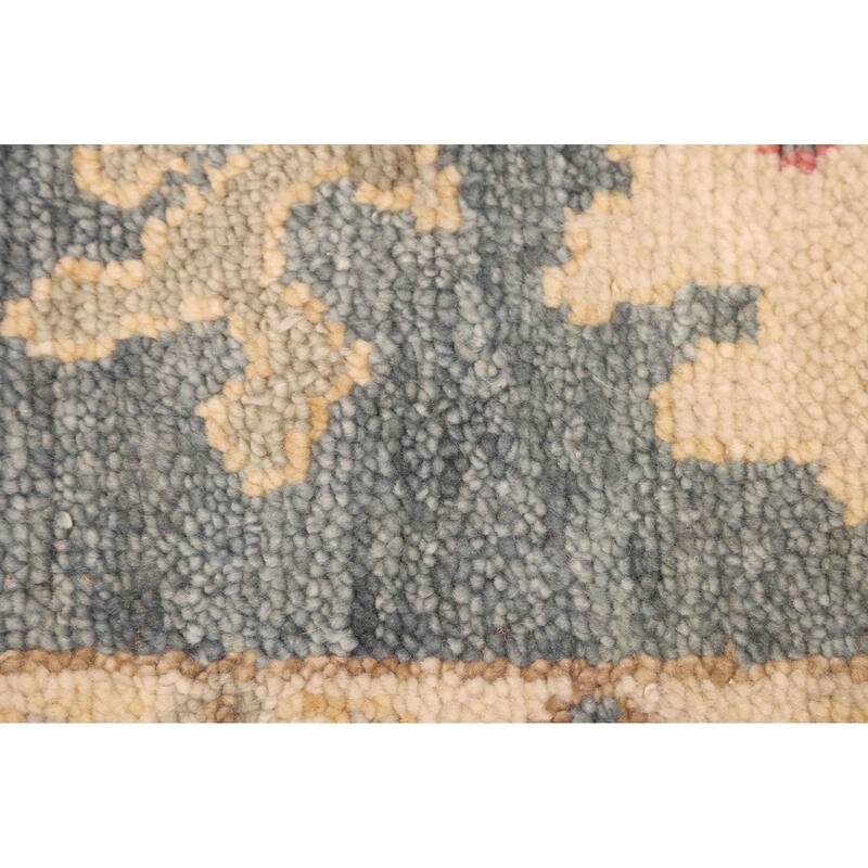 ECARPETGALLERY Hand-knotted Modern Oushak Dark Teal Wool Rug - 8'11 x 12'1