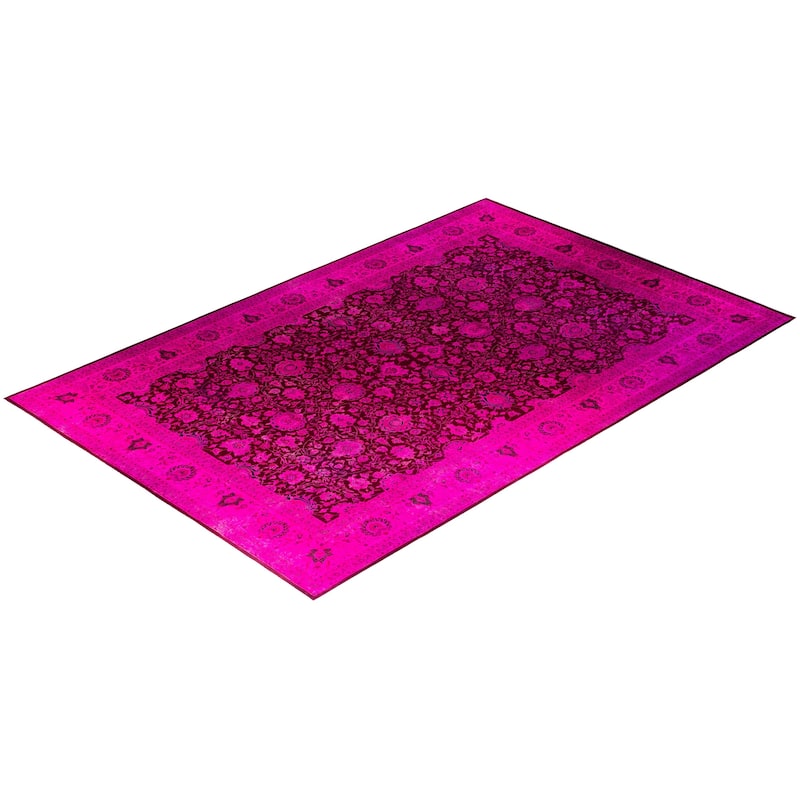 Fine Vibrance One-of-a-Kind Hand-Knotted Area Rug - Pink, 12' 0" x 18' 2" - 12' 0" x 18' 2"
