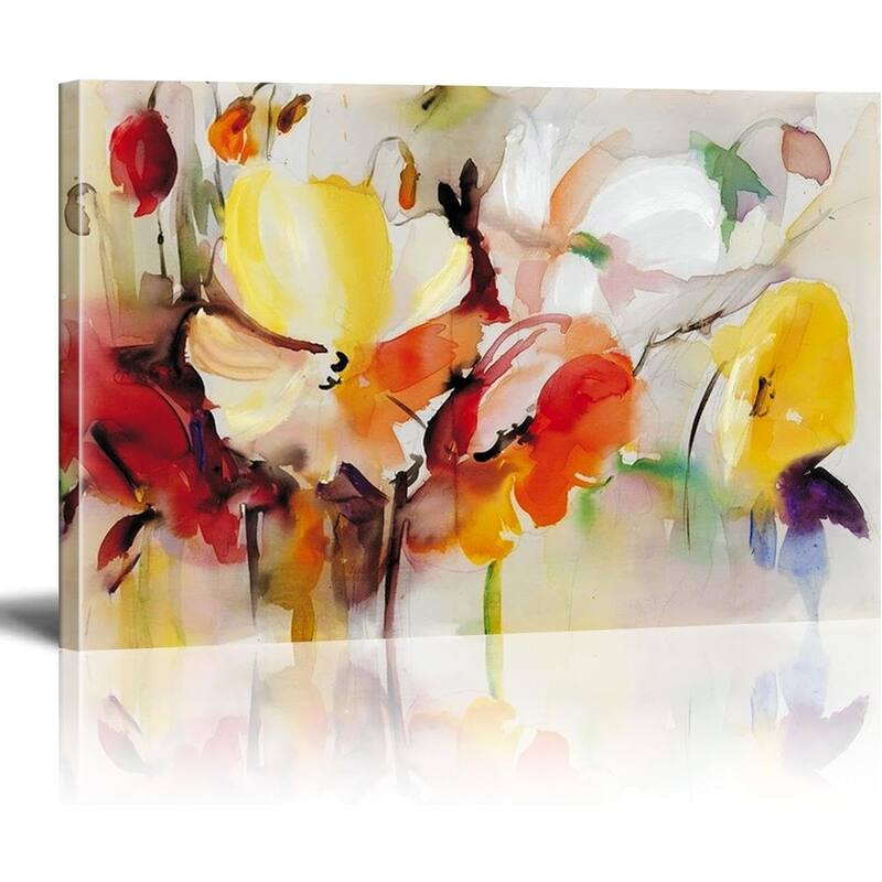 Colorful Flowers Canvas Wall Art Floral Pictures