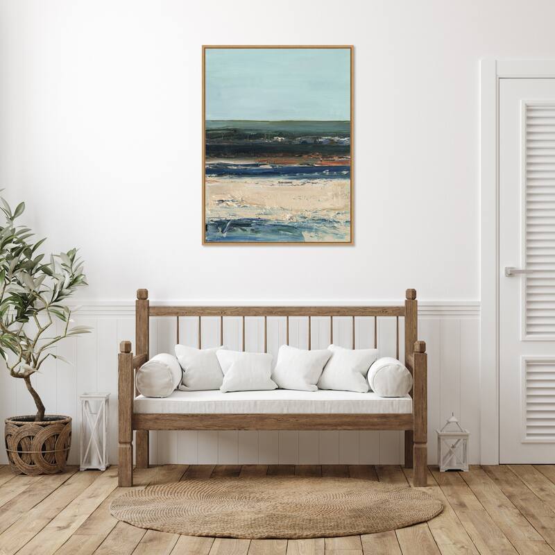Amanti Art Rich Coastline II by Ethan Harper Framed Canvas Wall Art Print - Sylvie Maple
