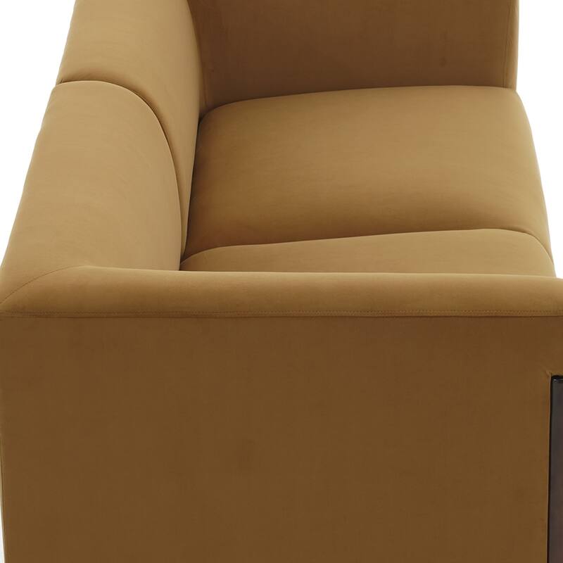 2 Set Modern Deep Seat Tuxedo Arms Sofa Loveseat