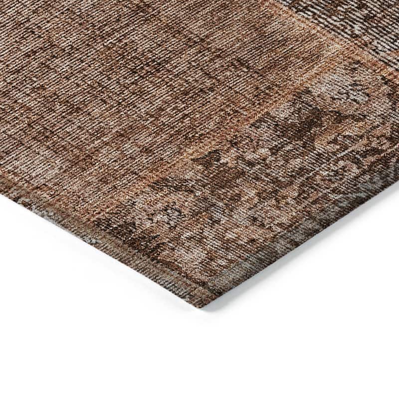 HomeRoots Patchwork Transitional Rectangle Outdoor Rug