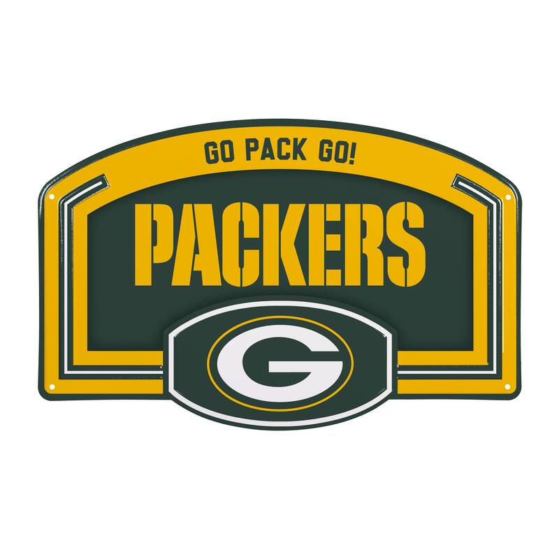 Green Bay Packers Embossed Steel Wall Sign, 11" x 17"