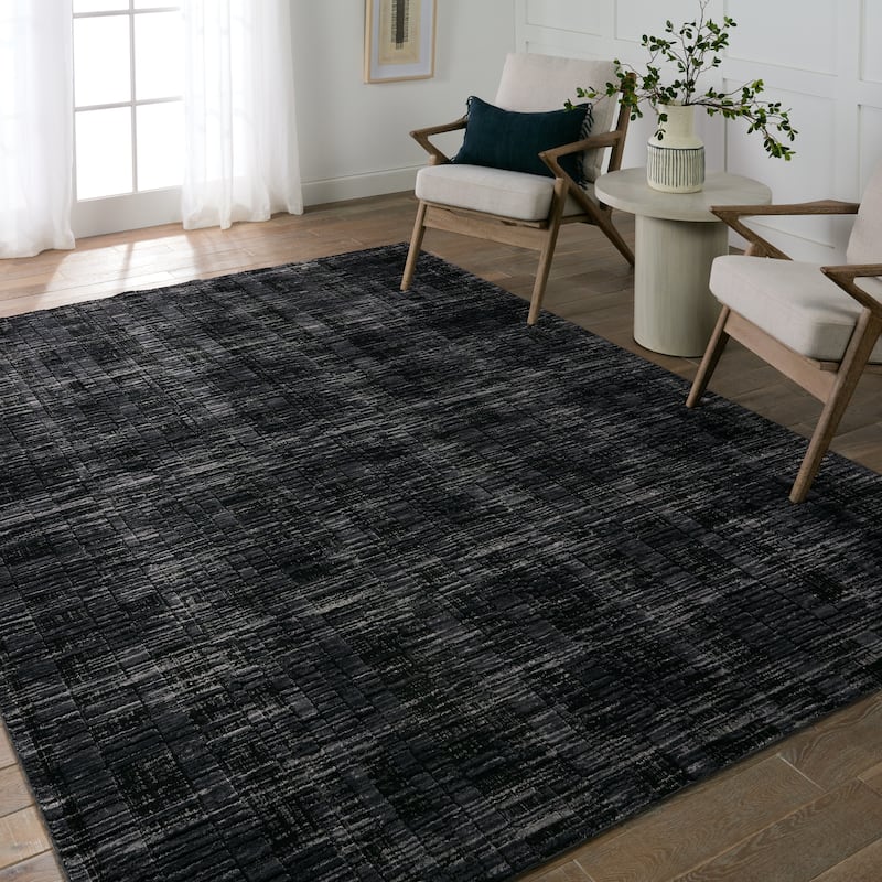 Phantom Geometric Gray/ Black Area Rug