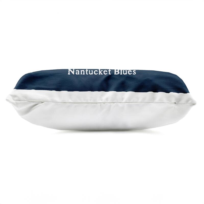 Stupell Nantucket Blues Fish Printed Outdoor Throw Pillow Design by Phillipa Katz