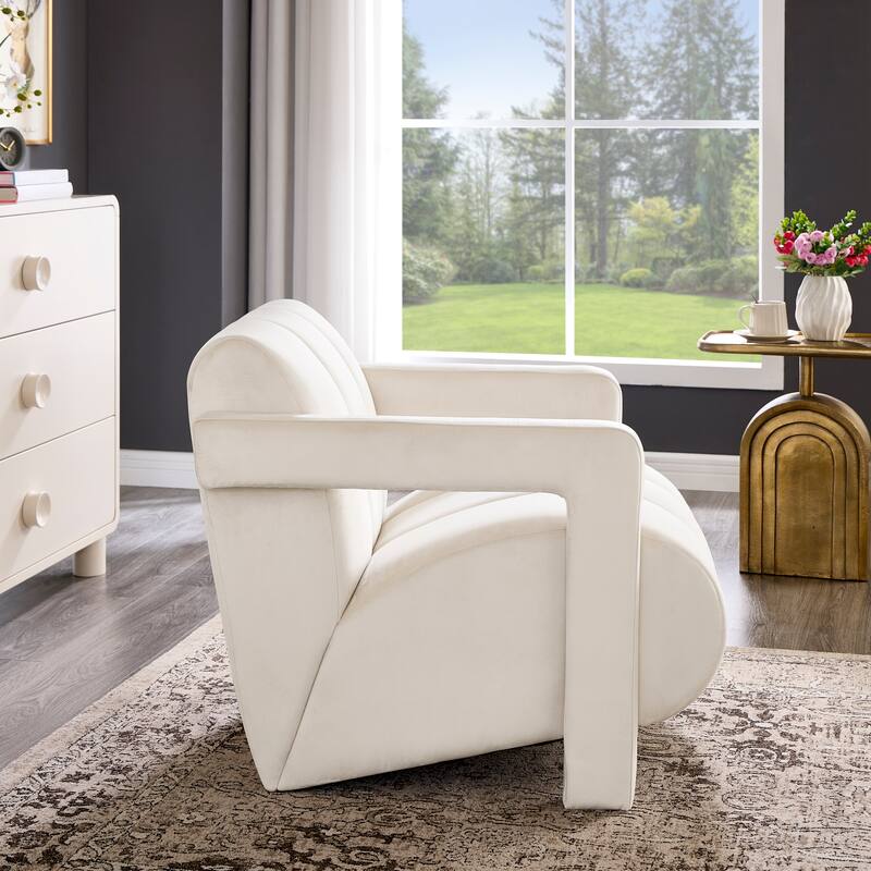 Roundhill Furniture Velmor Contemporary Velvet Accent Armchair