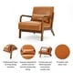 preview thumbnail 5 of 37, Glitzhome Set of 2 30.75"H Mid-Century Modern PU Leather Accent Chairs with Cushion - 25.75"W x 33.75"D x 30.75"H