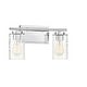 preview thumbnail 3 of 9, Meridian M80037 2 Light 15" Wide Bathroom Vanity Light with Swirl