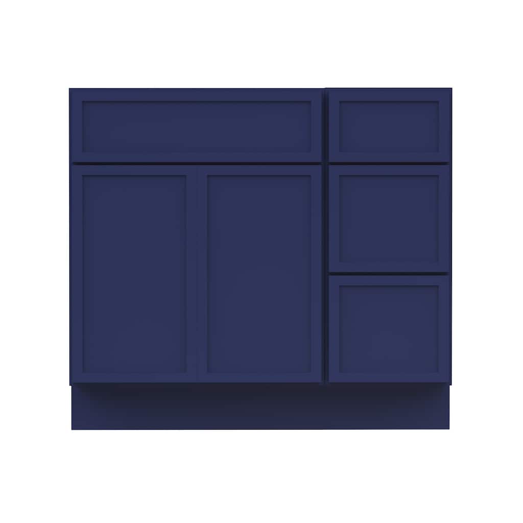 Vanity Art 36" Oak Freestanding Bathroom Vanity Cabinet without Top