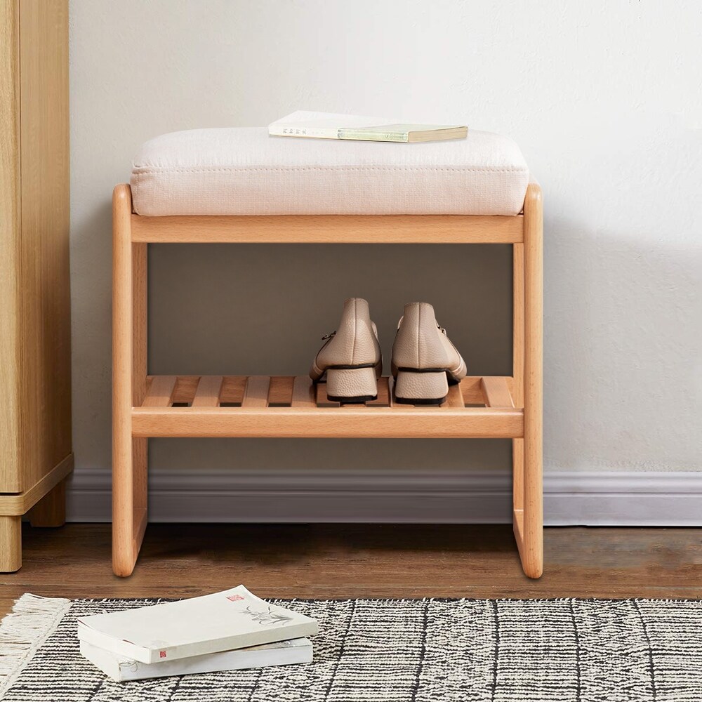 Small wooden discount shoe bench