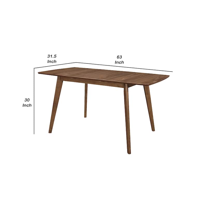 30 Inch Mid Century Modern Wooden Dining Table, Brown