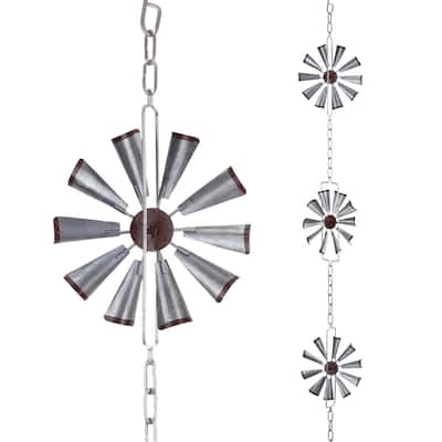 Rain Chain - Windmill - 5.5"x2.5"x100.5"