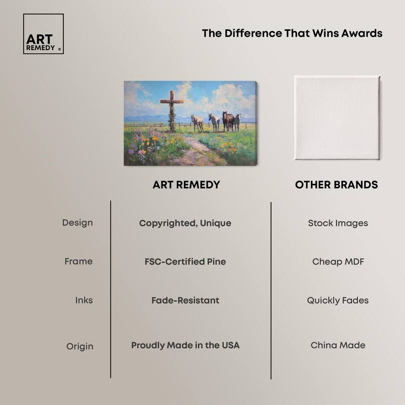 Faithful Pasture Canvas by Art Remedy, Gallery Wrapped
