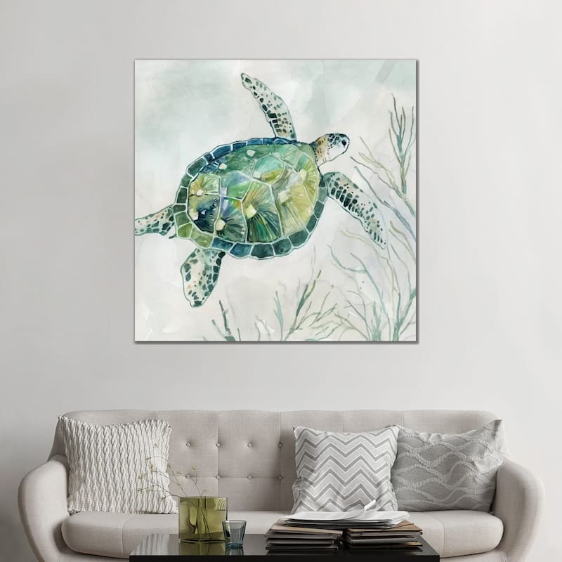 iCanvas "Seaglass Turtle I" by Carol Robinson Canvas Print