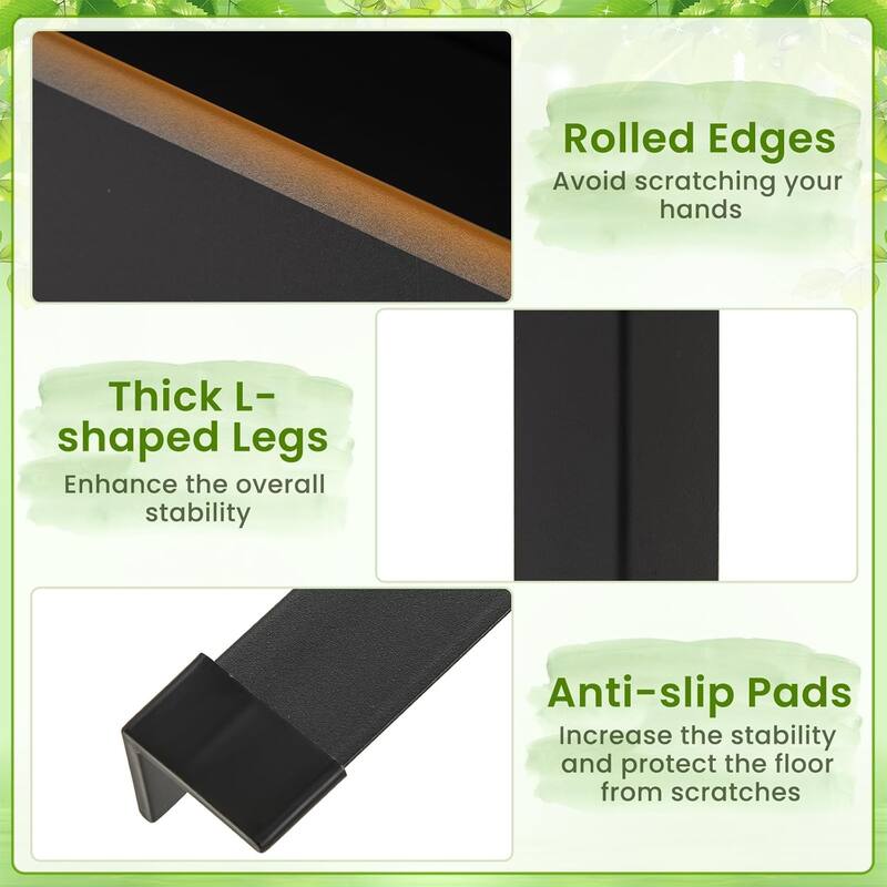 Outdoor Elevated Planter Box Metal Raised Garden Bed w/ Legs