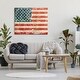 preview thumbnail 2 of 8, Stupell Rustic American Flag Canvas Wall Art Design by Peter Horjus