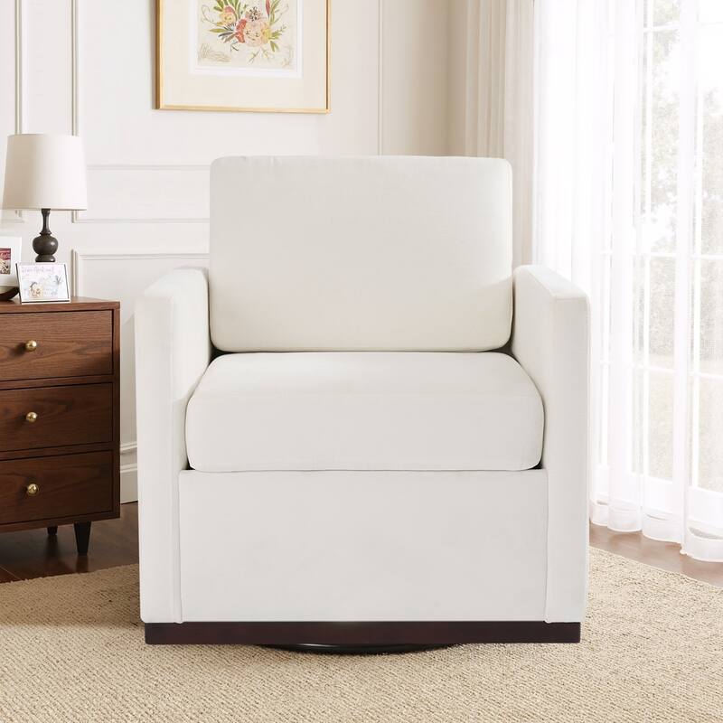 Modern Upholstered Swivel Accent Arm Chair