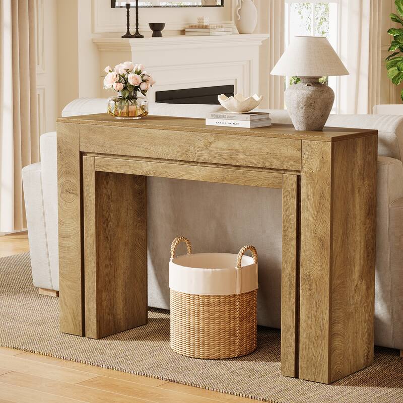 41.3-Inch Farmhouse Entryway Table, Rectangular Console Table