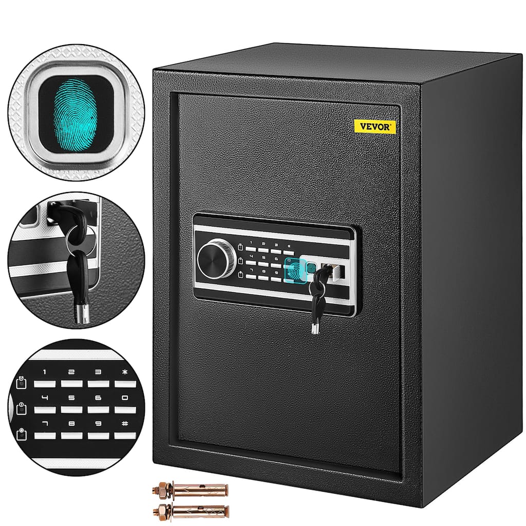 VEVOR Biometric Safe Box 2.1 Cu.Ft. Fingerprint Keyboard Security Home Office Hotel