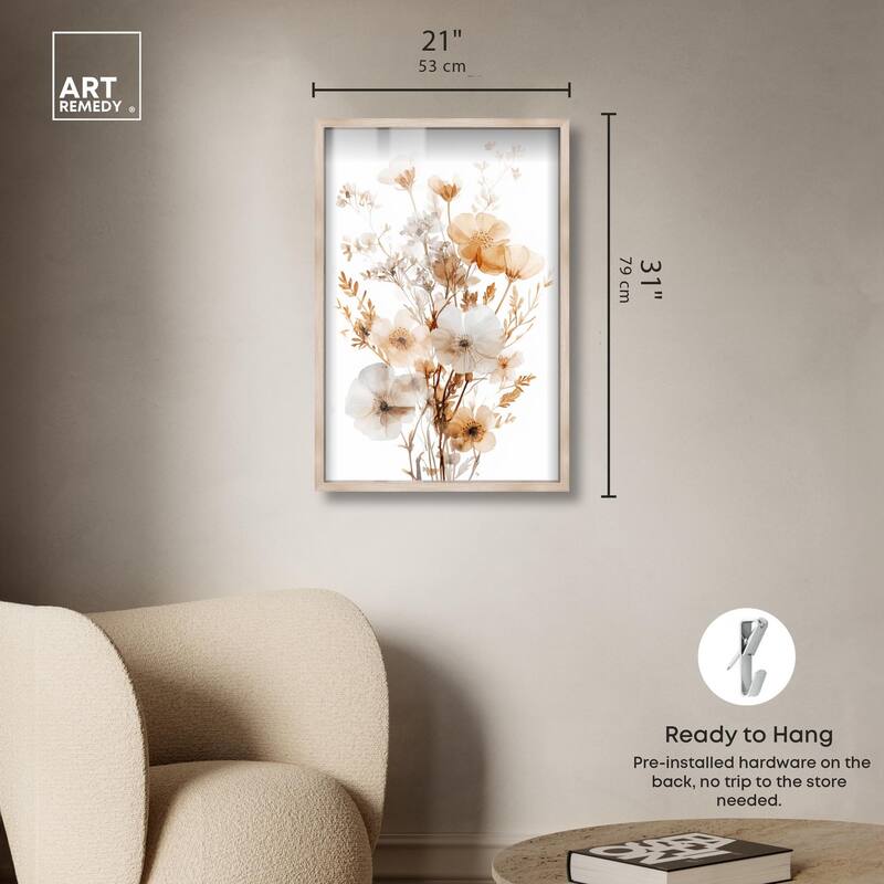 Parchment Petals Shadowbox by Art Remedy