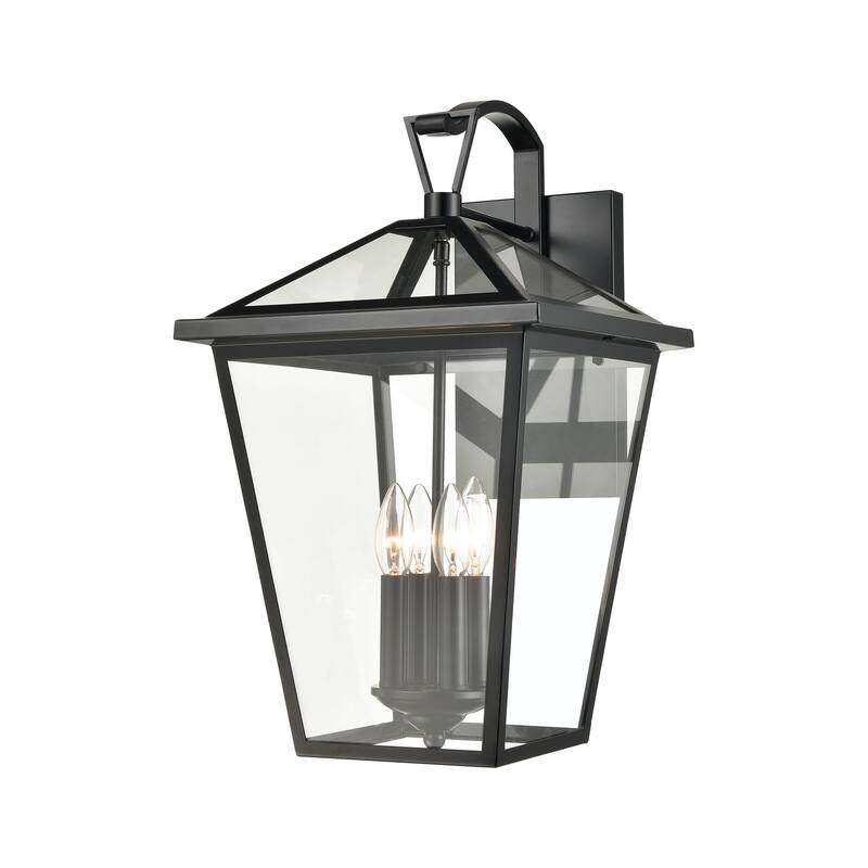 Main Street 10'' High 1-Light Outdoor Sconce - Black - 21 inch Tall - Black