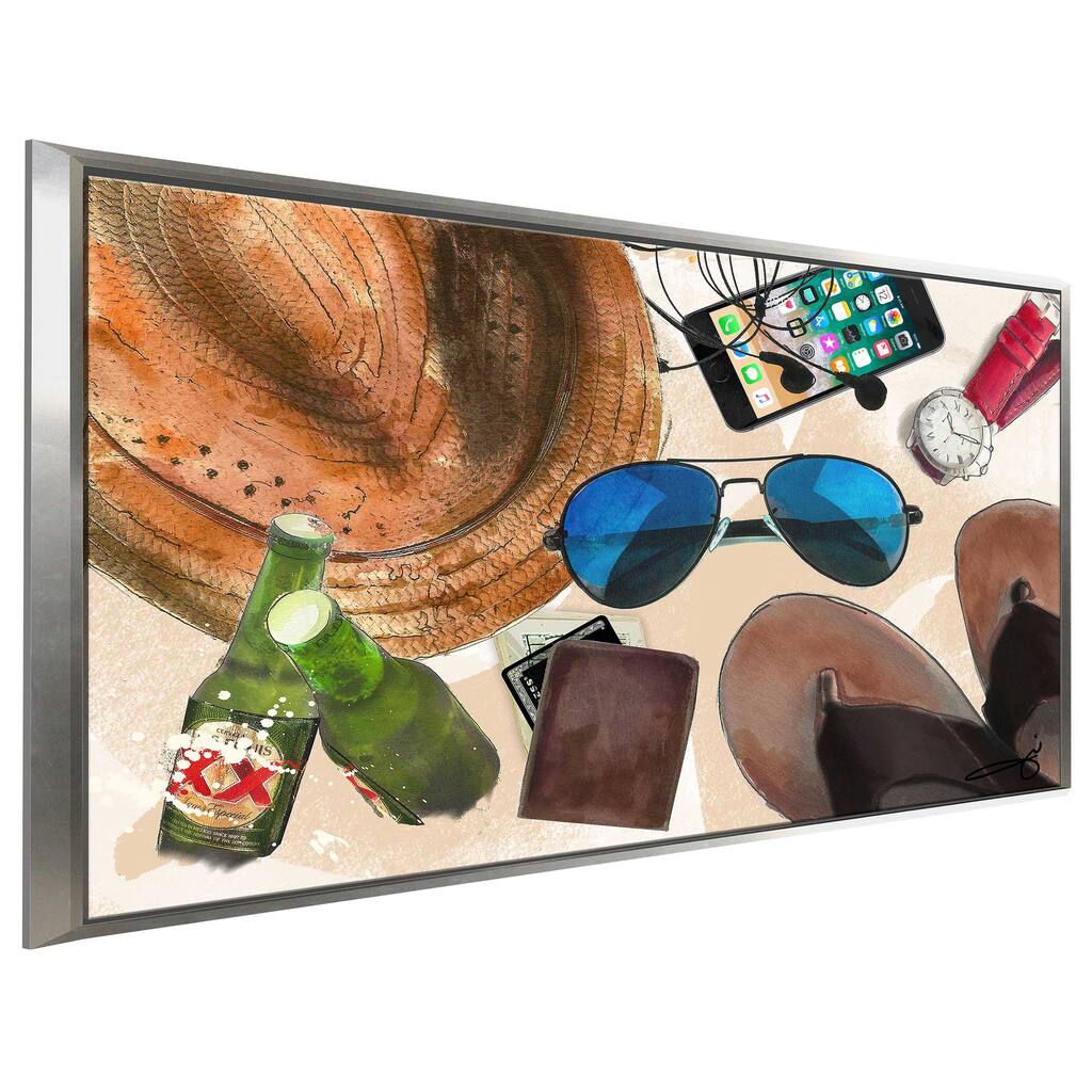 "His Beach Day" by Jodi Print on Floating Canvas