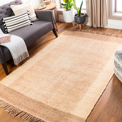 Livabliss Taley Handmade Cottage Color-Blocked Jute Area Rug