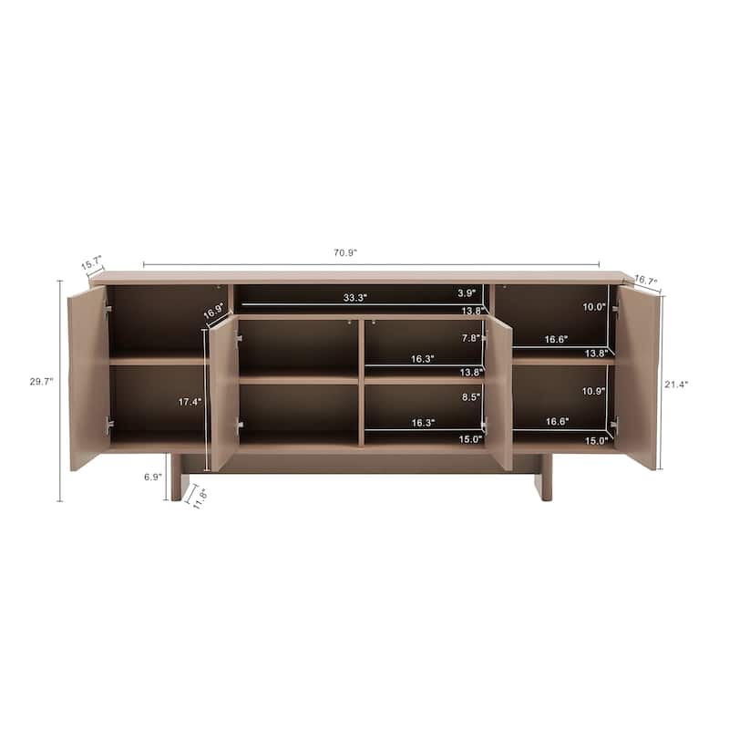 Manhattan Comfort Ella 71" Sideboard